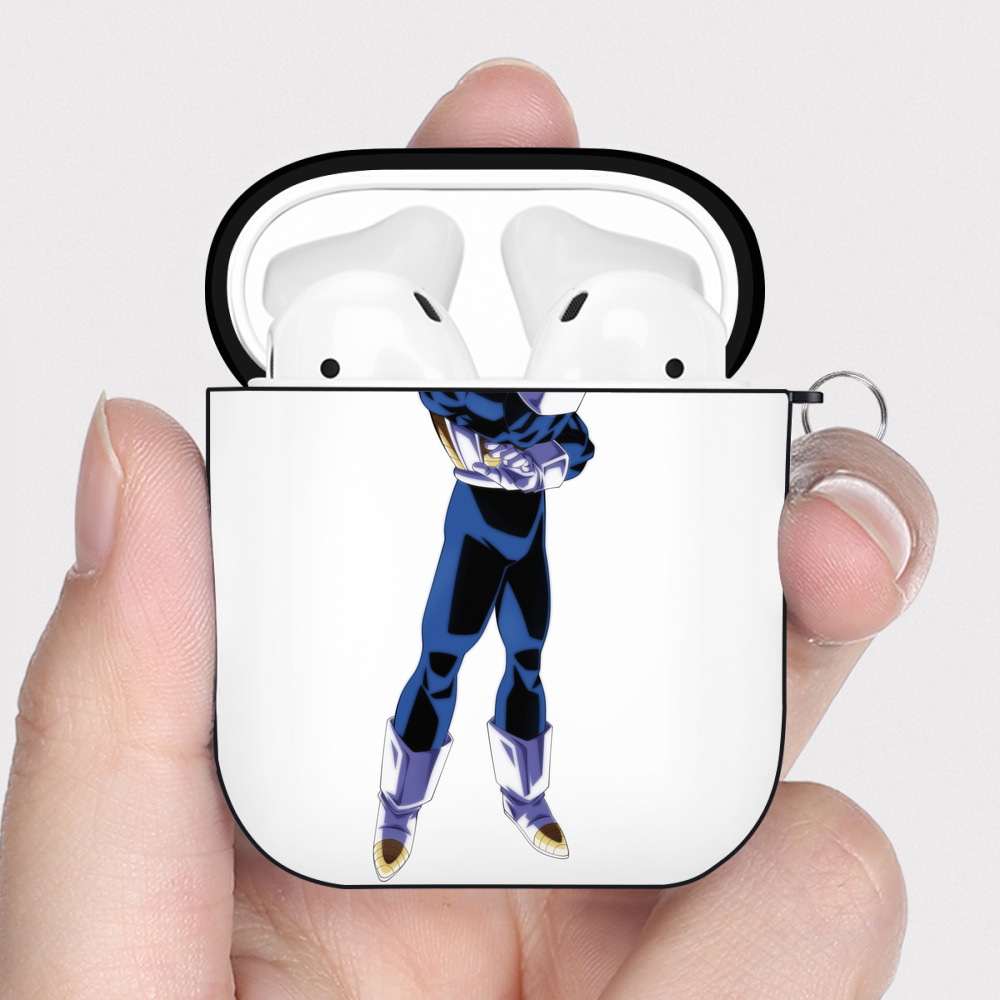 （画像用） ドラゴンボール ベジータ四世（Bejīta Yonsei）DRAGON BALL Vegeta IV AirPods 第2世代保護ケース ハードシェル ブラック 耐衝撃・防指紋・カラビナ付き