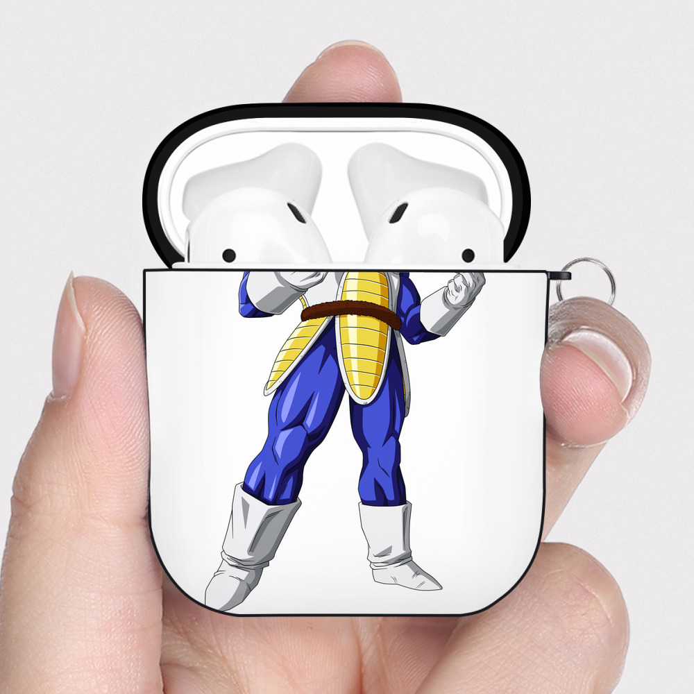 （画像用） ドラゴンボール ベジータ四世（Bejīta Yonsei）DRAGON BALL Vegeta IV AirPods 第2世代保護ケース ハードシェル ブラック 耐衝撃・防指紋・カラビナ付き
