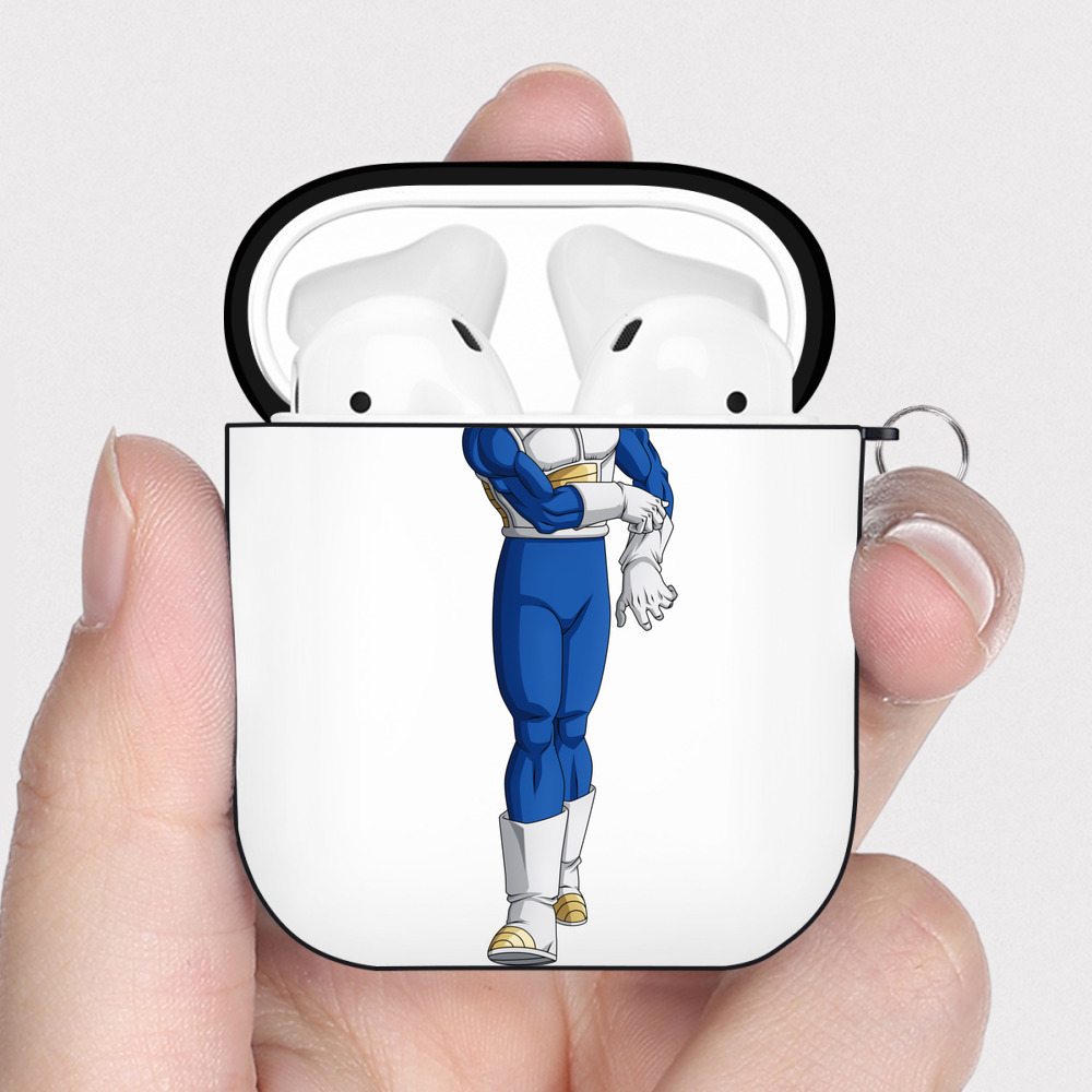 （画像用） ドラゴンボール ベジータ四世（Bejīta Yonsei）DRAGON BALL Vegeta IV AirPods 第2世代保護ケース ハードシェル ブラック 耐衝撃・防指紋・カラビナ付き