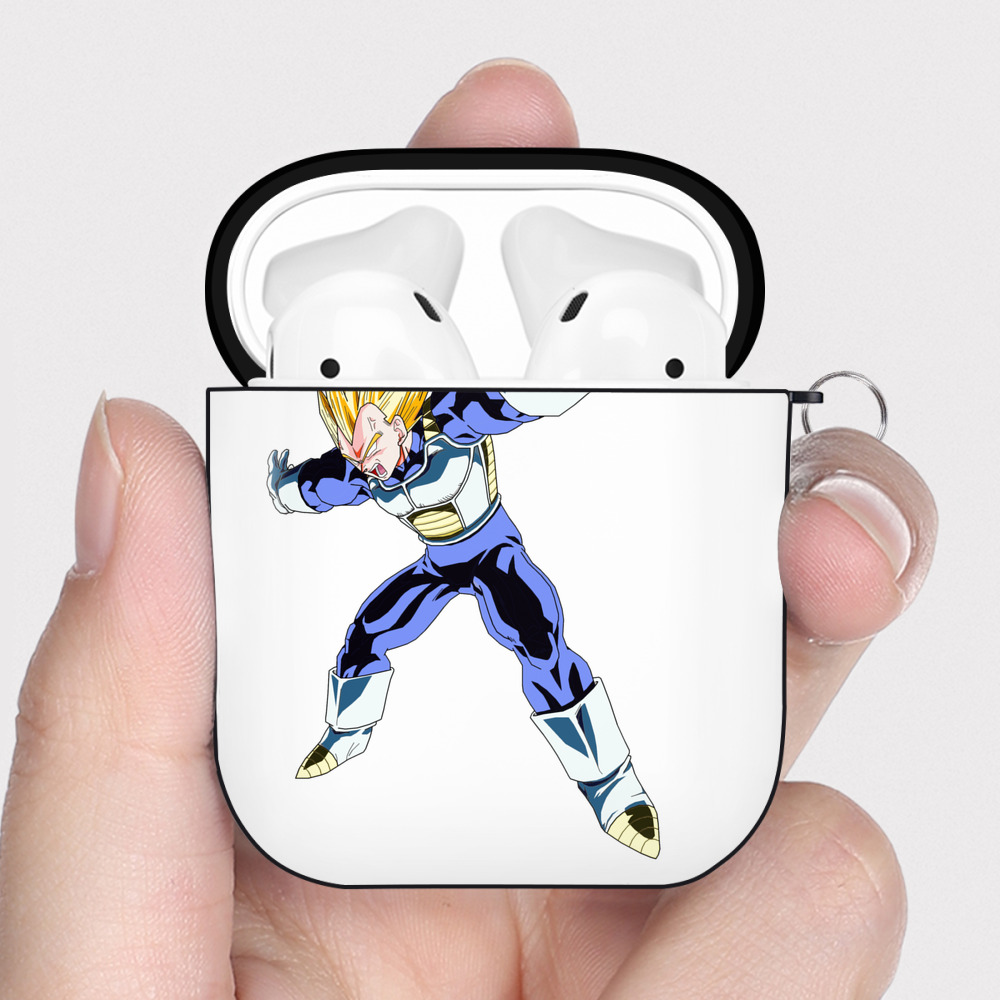 （画像用） ドラゴンボール ベジータ四世（Bejīta Yonsei）DRAGON BALL Vegeta IV AirPods 第2世代保護ケース ハードシェル ブラック 耐衝撃・防指紋・カラビナ付き
