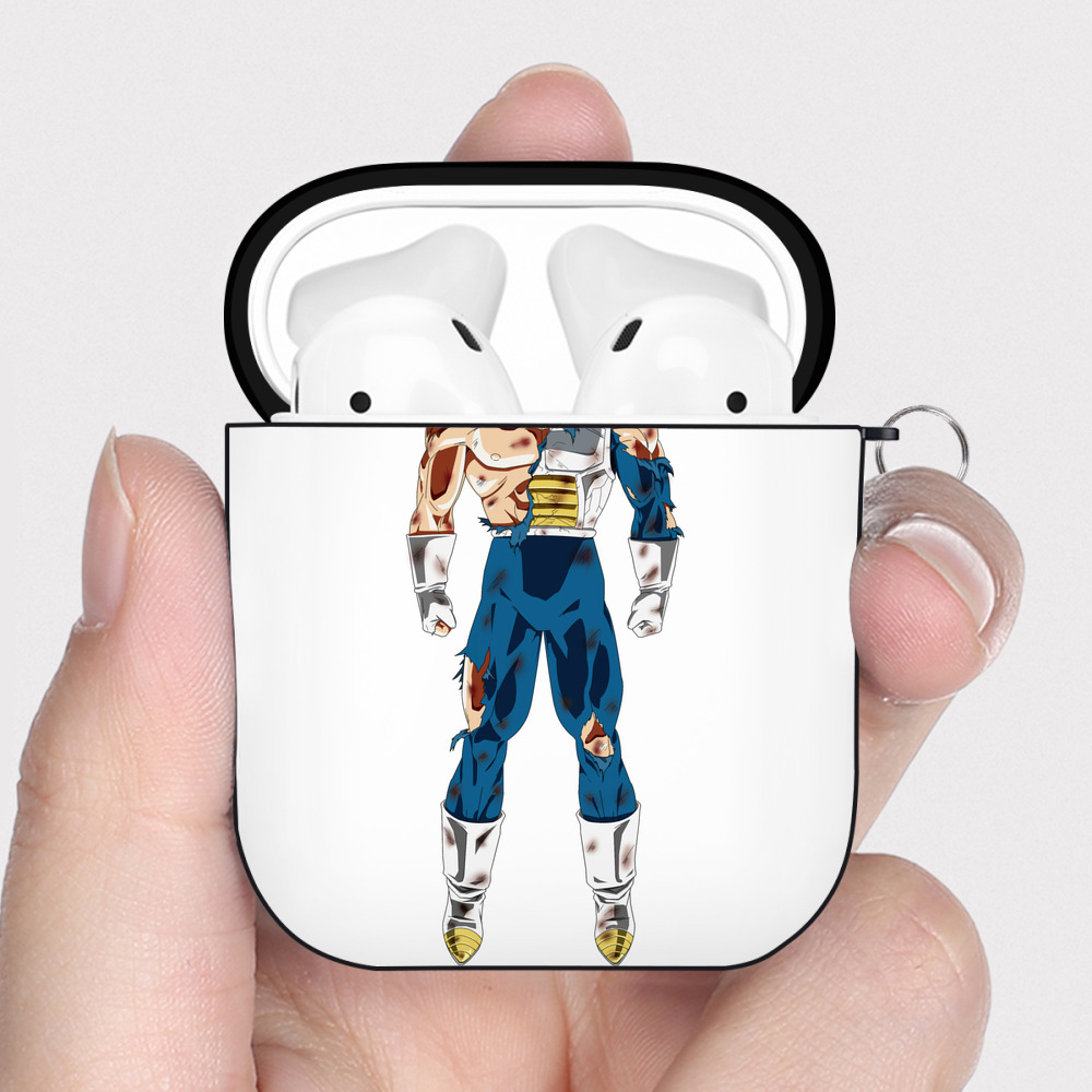 （画像用） ドラゴンボール ベジータ四世（Bejīta Yonsei）DRAGON BALL Vegeta IV AirPods 第2世代保護ケース ハードシェル ブラック 耐衝撃・防指紋・カラビナ付き