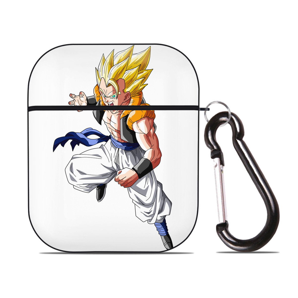 （画像用） ドラゴンボール ベジータ四世（Bejīta Yonsei）DRAGON BALL Vegeta IV AirPods 第2世代保護ケース ハードシェル ブラック 耐衝撃・防指紋・カラビナ付き