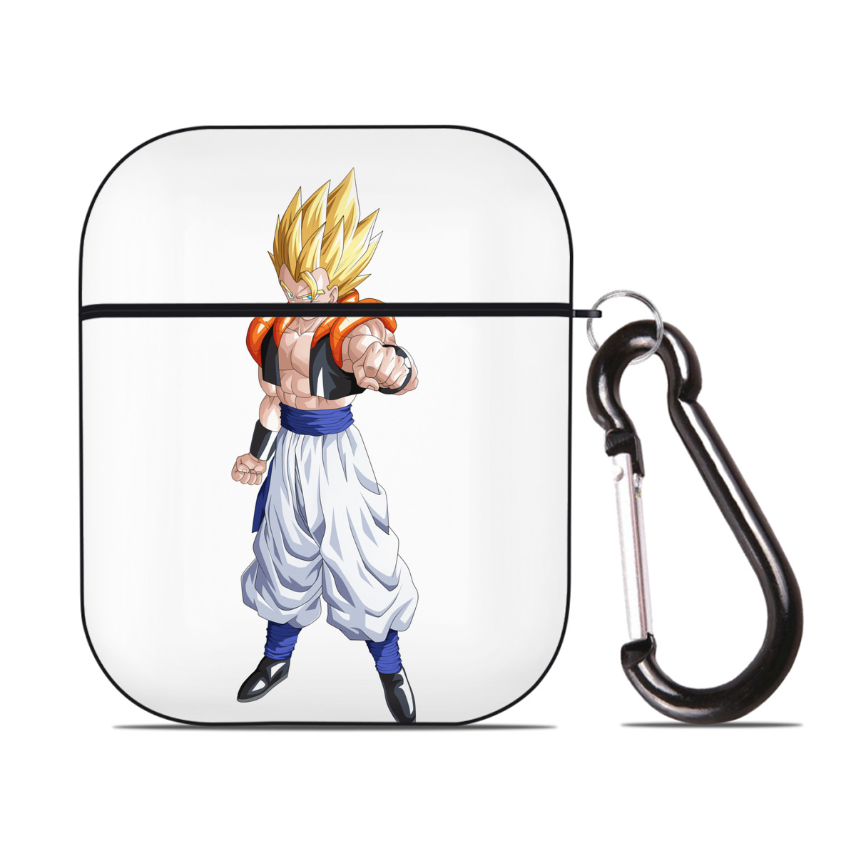 （画像用） ドラゴンボール ベジータ四世（Bejīta Yonsei）DRAGON BALL Vegeta IV AirPods 第2世代保護ケース ハードシェル ブラック 耐衝撃・防指紋・カラビナ付き