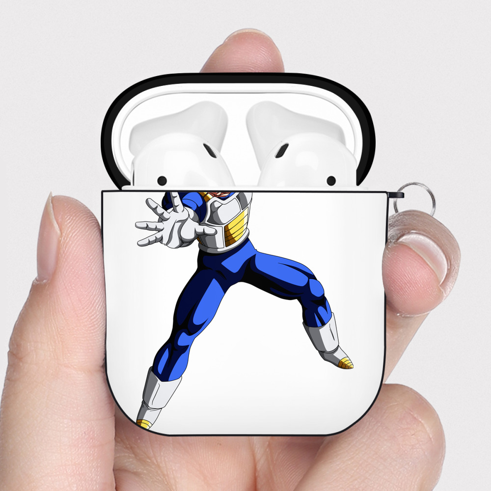 （画像用） ドラゴンボール ベジータ四世（Bejīta Yonsei）DRAGON BALL Vegeta IV AirPods 第2世代保護ケース ハードシェル ブラック 耐衝撃・防指紋・カラビナ付き