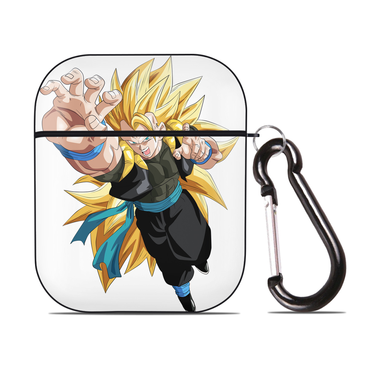 （画像用） ドラゴンボール ベジータ四世（Bejīta Yonsei）DRAGON BALL Vegeta IV AirPods 第2世代保護ケース ハードシェル ブラック 耐衝撃・防指紋・カラビナ付き