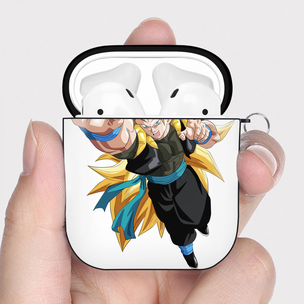 （画像用） ドラゴンボール ベジータ四世（Bejīta Yonsei）DRAGON BALL Vegeta IV AirPods 第2世代保護ケース ハードシェル ブラック 耐衝撃・防指紋・カラビナ付き