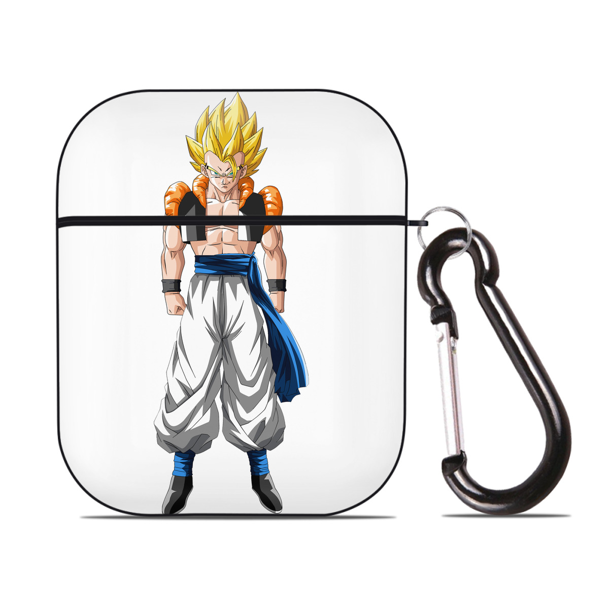 （画像用） ドラゴンボール ベジータ四世（Bejīta Yonsei）DRAGON BALL Vegeta IV AirPods 第2世代保護ケース ハードシェル ブラック 耐衝撃・防指紋・カラビナ付き