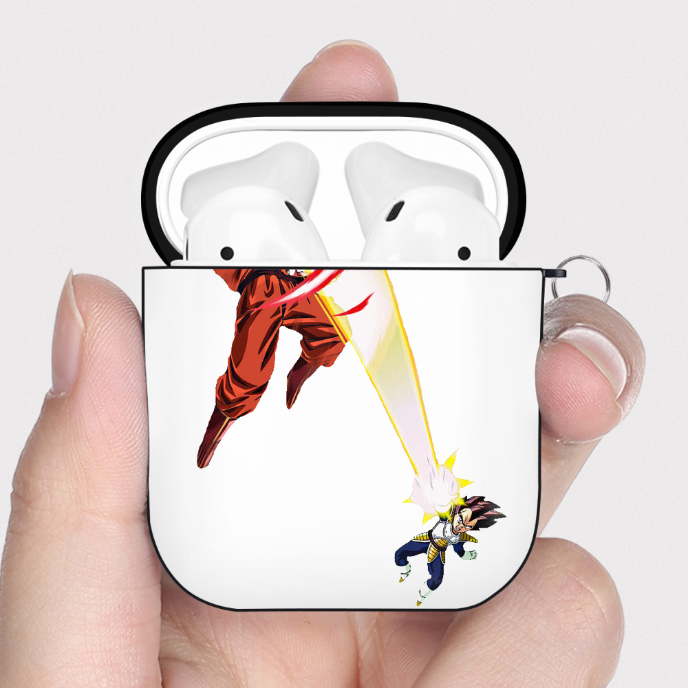 （画像用） ドラゴンボール ベジータ四世（Bejīta Yonsei）DRAGON BALL Vegeta IV AirPods 第2世代保護ケース ハードシェル ブラック 耐衝撃・防指紋・カラビナ付き