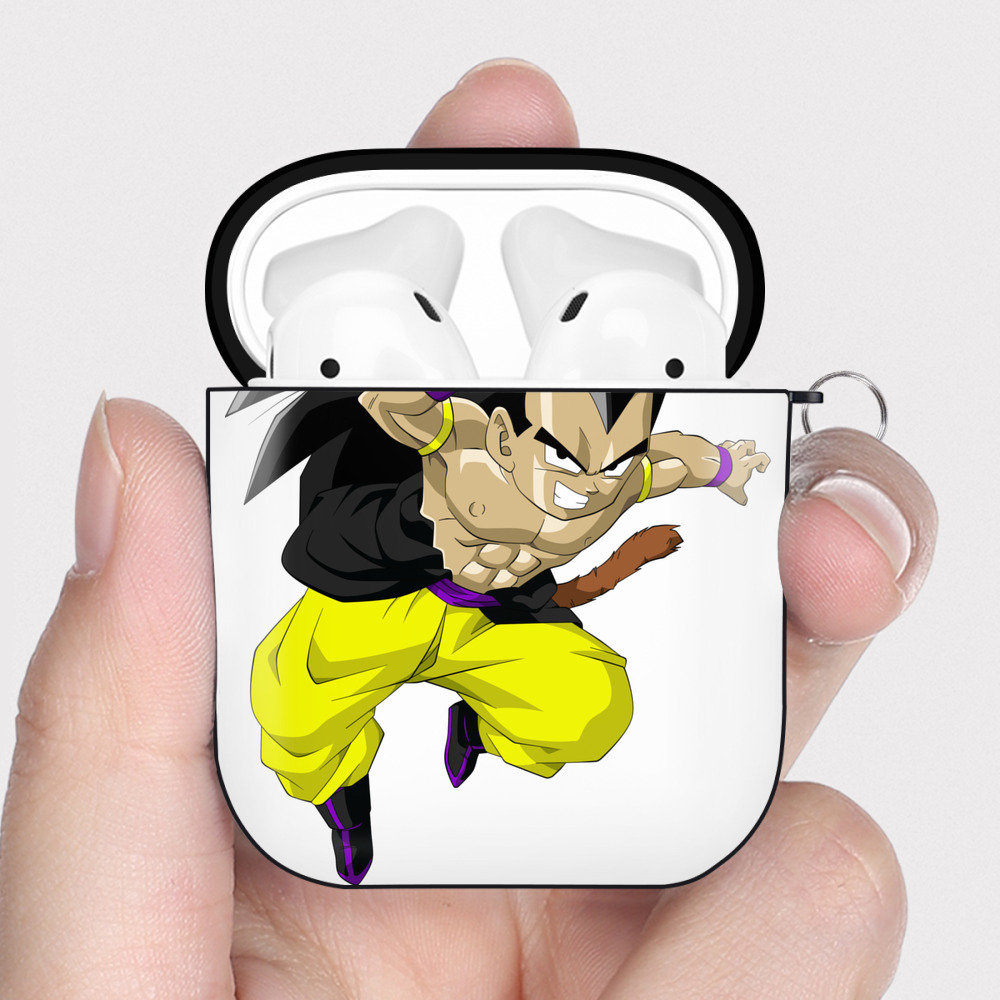 （画像用） ドラゴンボール ベジータ四世（Bejīta Yonsei）DRAGON BALL Vegeta IV AirPods 第2世代保護ケース ハードシェル ブラック 耐衝撃・防指紋・カラビナ付き