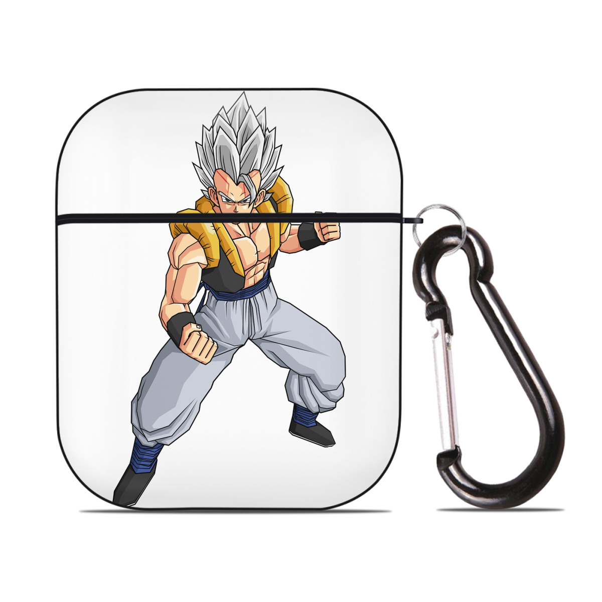 （画像用） ドラゴンボール ベジータ四世（Bejīta Yonsei）DRAGON BALL Vegeta IV AirPods 第2世代保護ケース ハードシェル ブラック 耐衝撃・防指紋・カラビナ付き