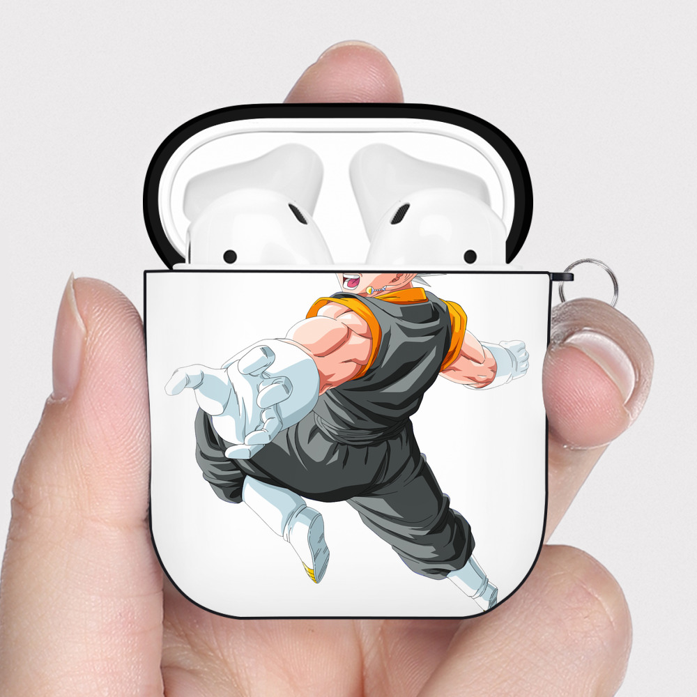 （画像用） ドラゴンボール ベジータ四世（Bejīta Yonsei）DRAGON BALL Vegeta IV AirPods 第2世代保護ケース ハードシェル ブラック 耐衝撃・防指紋・カラビナ付き