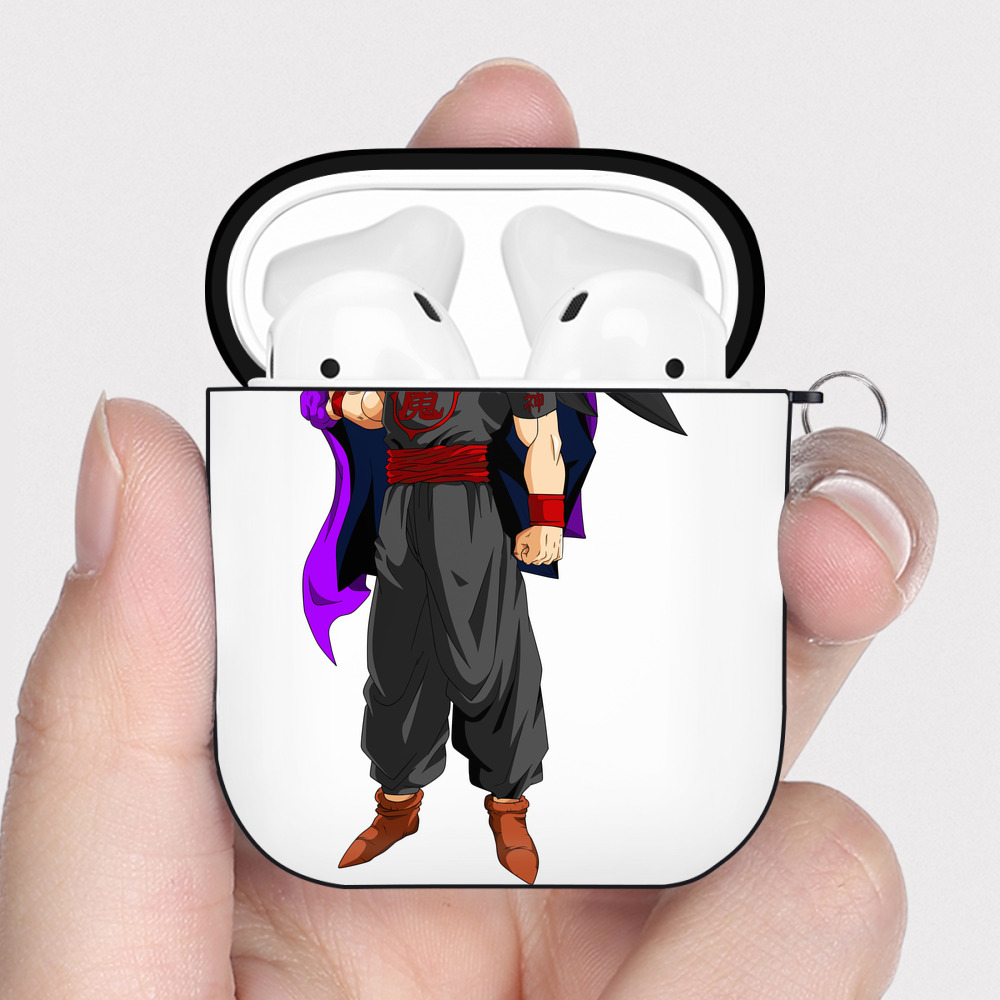 （画像用） ドラゴンボール ベジータ四世（Bejīta Yonsei）DRAGON BALL Vegeta IV AirPods 第2世代保護ケース ハードシェル ブラック 耐衝撃・防指紋・カラビナ付き