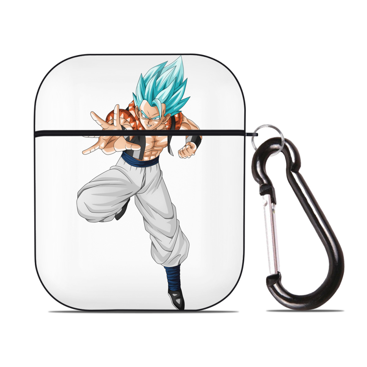 （画像用） ドラゴンボール ベジータ四世（Bejīta Yonsei）DRAGON BALL Vegeta IV AirPods 第2世代保護ケース ハードシェル ブラック 耐衝撃・防指紋・カラビナ付き