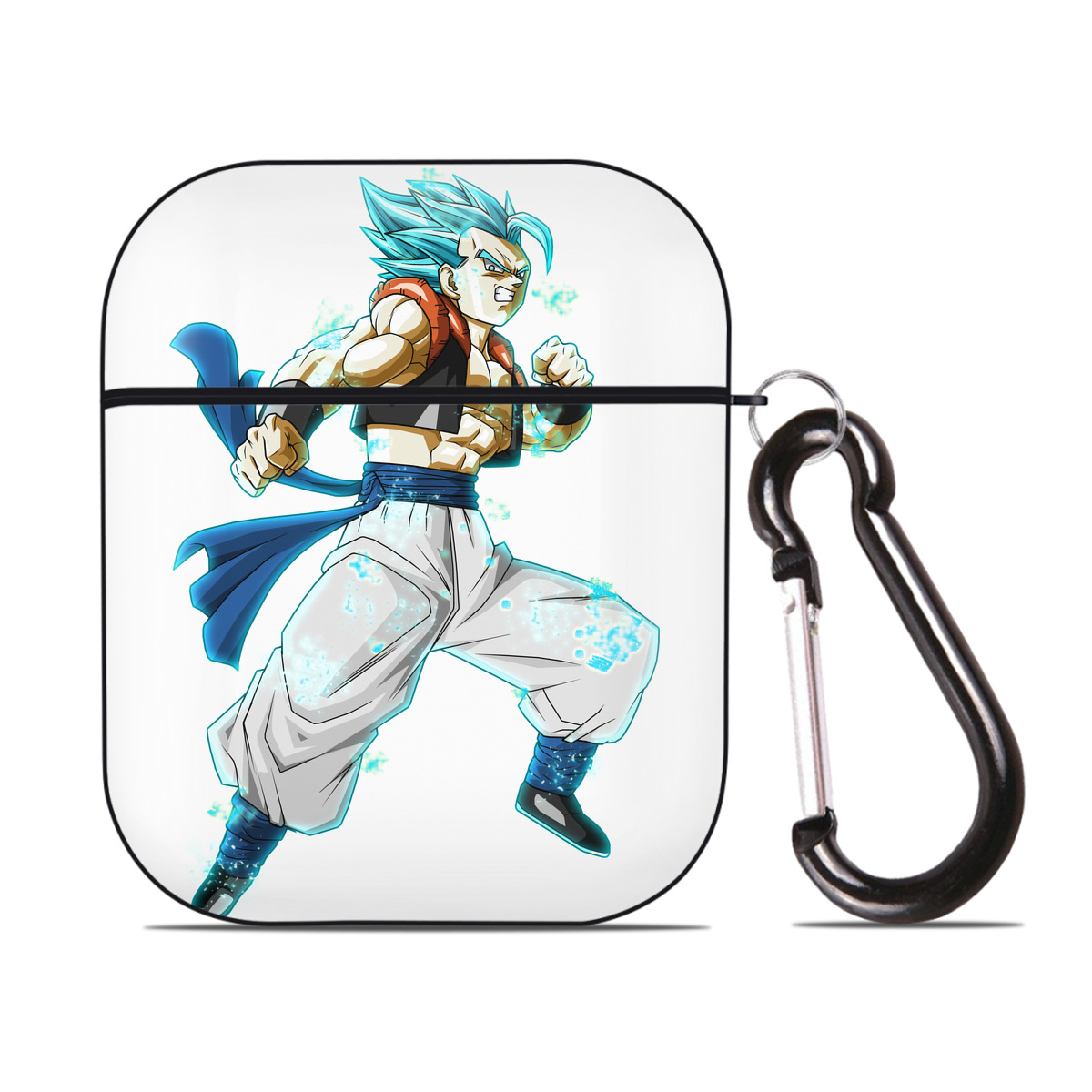 （画像用） ドラゴンボール ベジータ四世（Bejīta Yonsei）DRAGON BALL Vegeta IV AirPods 第2世代保護ケース ハードシェル ブラック 耐衝撃・防指紋・カラビナ付き