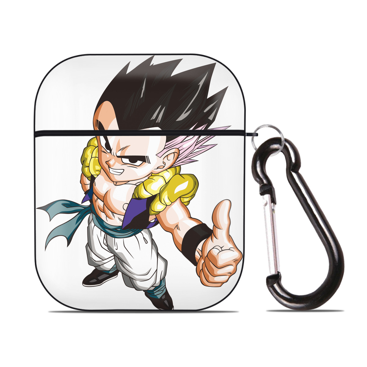 （画像用） ドラゴンボール ベジータ四世（Bejīta Yonsei）DRAGON BALL Vegeta IV AirPods 第2世代保護ケース ハードシェル ブラック 耐衝撃・防指紋・カラビナ付き