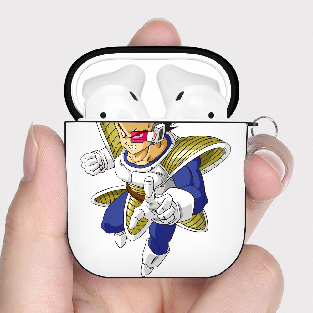 （画像用） ドラゴンボール ベジータ四世（Bejīta Yonsei）DRAGON BALL Vegeta IV AirPods 第2世代保護ケース ハードシェル ブラック 耐衝撃・防指紋・カラビナ付き
