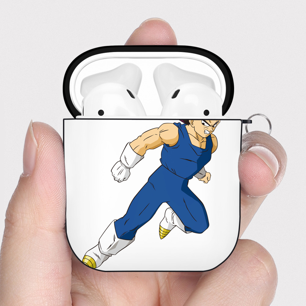 （画像用） ドラゴンボール ベジータ四世（Bejīta Yonsei）DRAGON BALL Vegeta IV AirPods 第2世代保護ケース ハードシェル ブラック 耐衝撃・防指紋・カラビナ付き