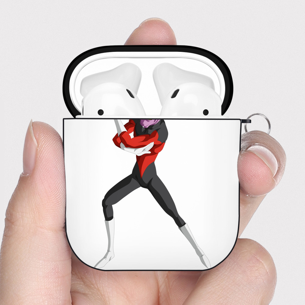 （画像用） ドラゴンボール ビルス 破壊神ビルス DRAGON BALL Beerus Birusu AirPods 第2世代保護ケース ハードシェル ブラック 耐衝撃・防指紋・カラビナ付き