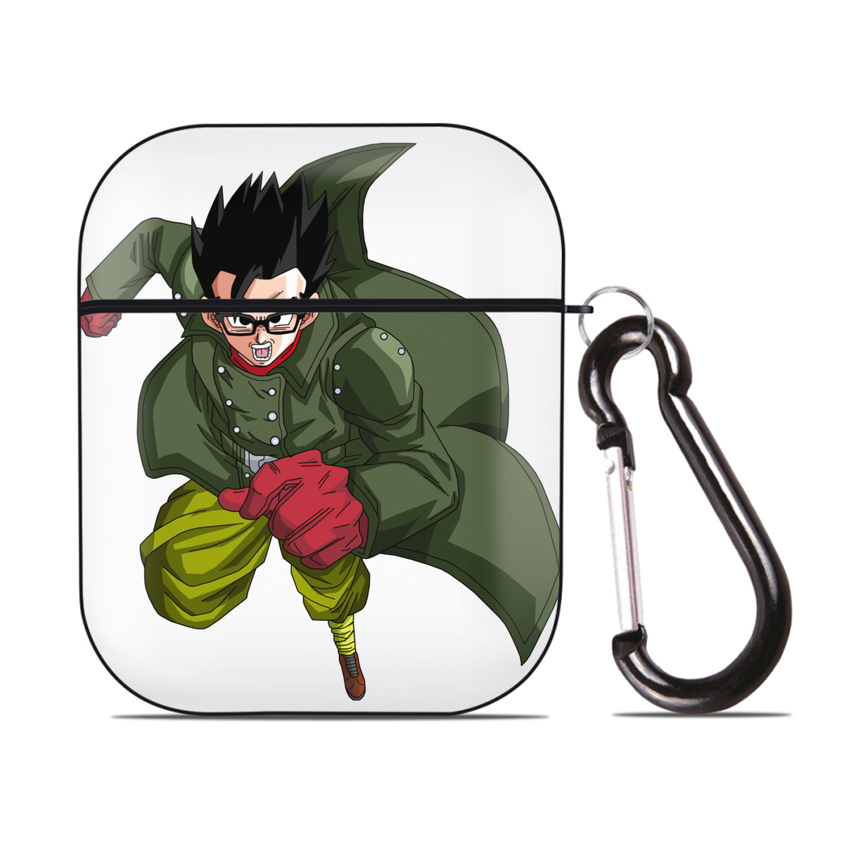（画像用） ドラゴンボール 孫 悟飯（そんごはん）DRAGON BALL Son Gohan AirPods 第2世代保護ケース ハードシェル ブラック 耐衝撃・防指紋・カラビナ付き