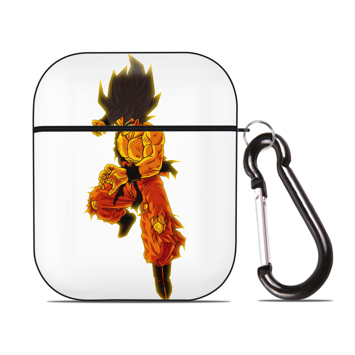 （画像用） ドラゴンボール 孫 悟飯（そんごはん）DRAGON BALL Son Gohan AirPods 第2世代保護ケース ハードシェル ブラック 耐衝撃・防指紋・カラビナ付き