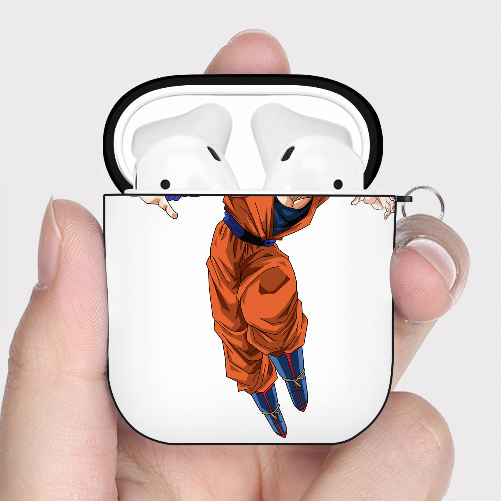（画像用） ドラゴンボール 孫 悟飯（そんごはん）DRAGON BALL Son Gohan AirPods 第2世代保護ケース ハードシェル ブラック 耐衝撃・防指紋・カラビナ付き