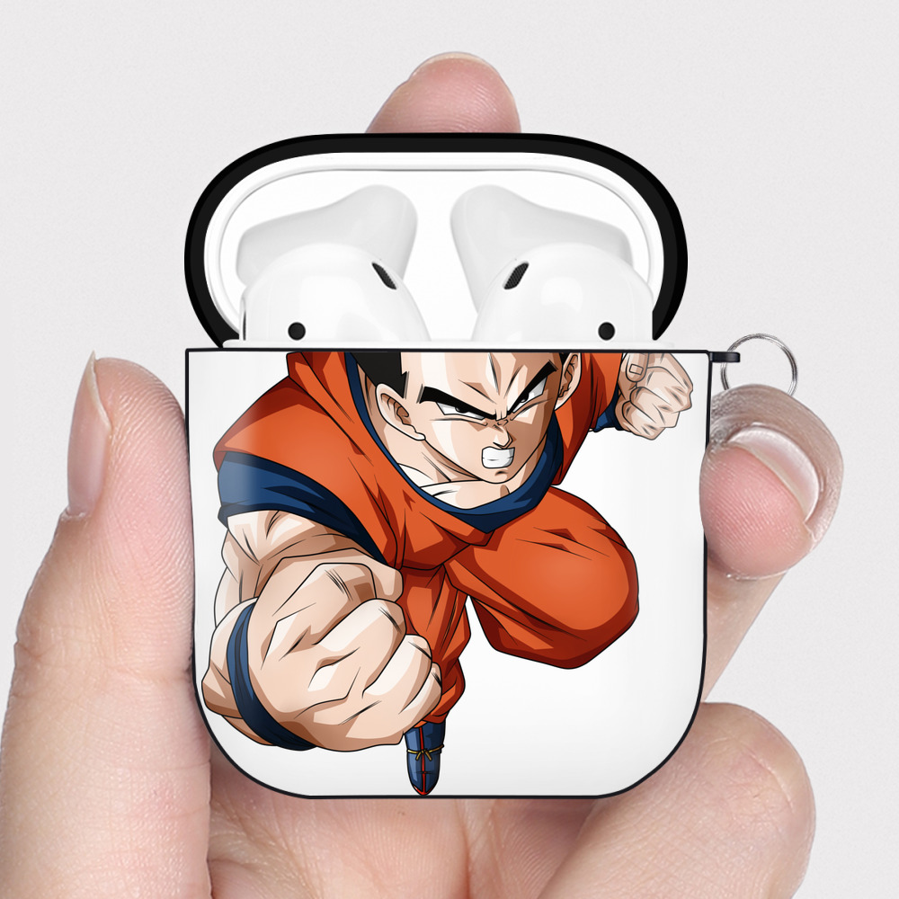 （画像用） ドラゴンボール 孫 悟飯（そんごはん）DRAGON BALL Son Gohan AirPods 第2世代保護ケース ハードシェル ブラック 耐衝撃・防指紋・カラビナ付き