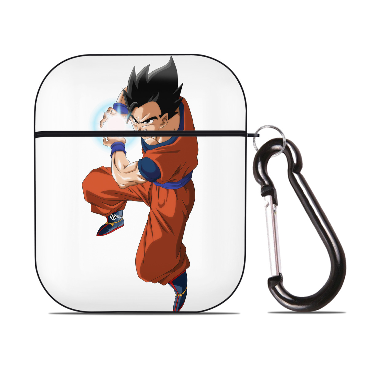 （画像用） ドラゴンボール 孫 悟飯（そんごはん）DRAGON BALL Son Gohan AirPods 第2世代保護ケース ハードシェル ブラック 耐衝撃・防指紋・カラビナ付き