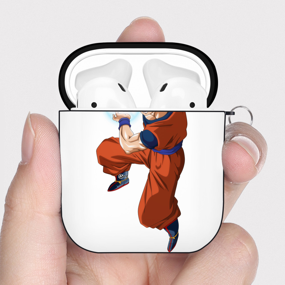 （画像用） ドラゴンボール 孫 悟飯（そんごはん）DRAGON BALL Son Gohan AirPods 第2世代保護ケース ハードシェル ブラック 耐衝撃・防指紋・カラビナ付き
