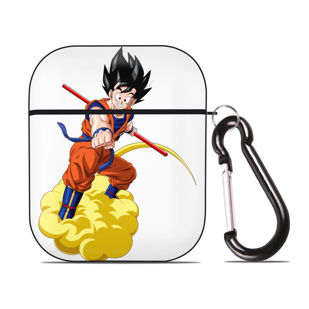 （画像用） ドラゴンボール 孫 悟飯（そんごはん）DRAGON BALL Son Gohan AirPods 第2世代保護ケース ハードシェル ブラック 耐衝撃・防指紋・カラビナ付き