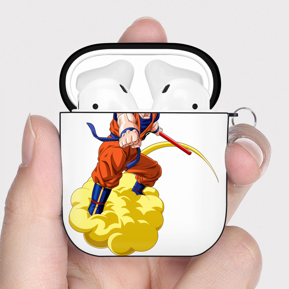 （画像用） ドラゴンボール 孫 悟飯（そんごはん）DRAGON BALL Son Gohan AirPods 第2世代保護ケース ハードシェル ブラック 耐衝撃・防指紋・カラビナ付き