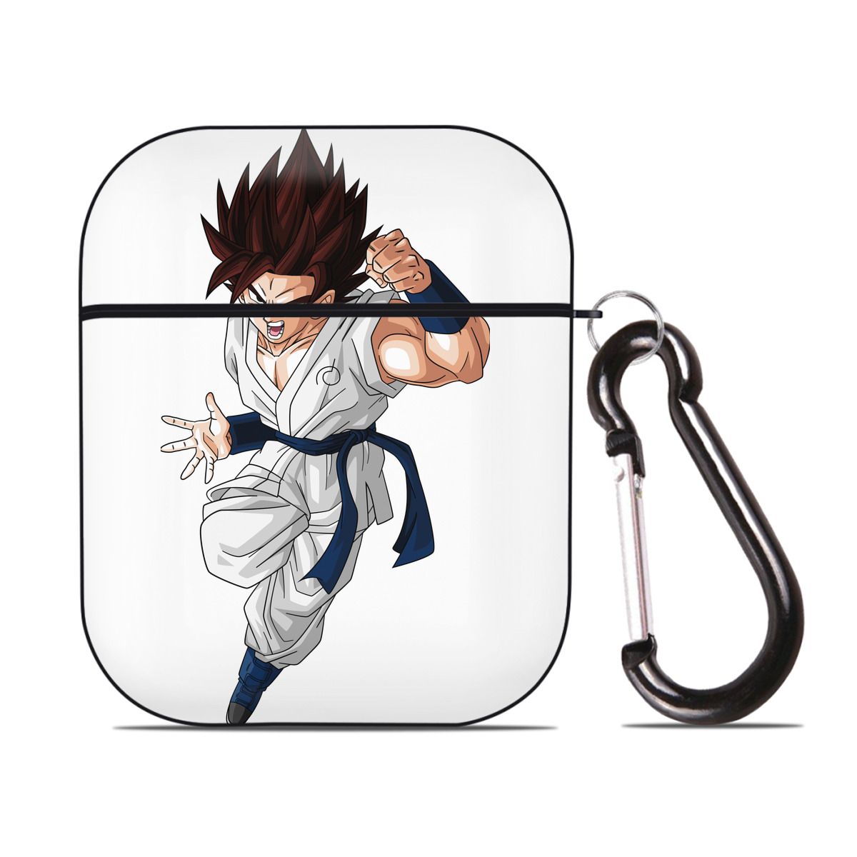 （画像用） ドラゴンボール 孫 悟飯（そんごはん）DRAGON BALL Son Gohan AirPods 第2世代保護ケース ハードシェル ブラック 耐衝撃・防指紋・カラビナ付き