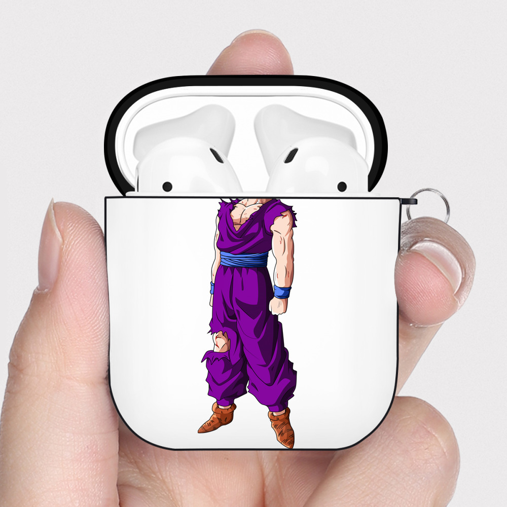 （画像用） ドラゴンボール 孫 悟飯（そんごはん）DRAGON BALL Son Gohan AirPods 第2世代保護ケース ハードシェル ブラック 耐衝撃・防指紋・カラビナ付き
