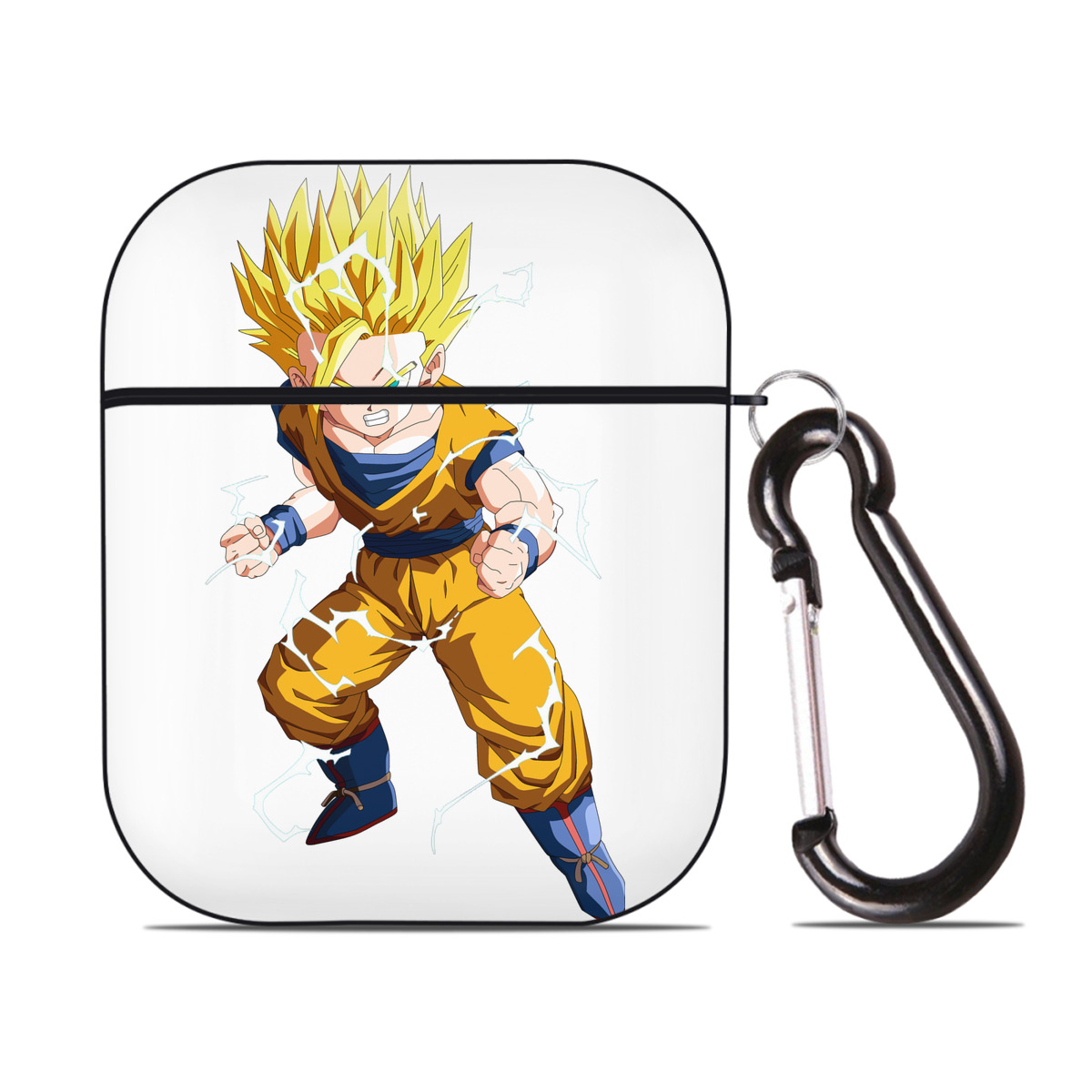 （画像用） ドラゴンボール 孫 悟飯（そんごはん）DRAGON BALL Son Gohan AirPods 第2世代保護ケース ハードシェル ブラック 耐衝撃・防指紋・カラビナ付き