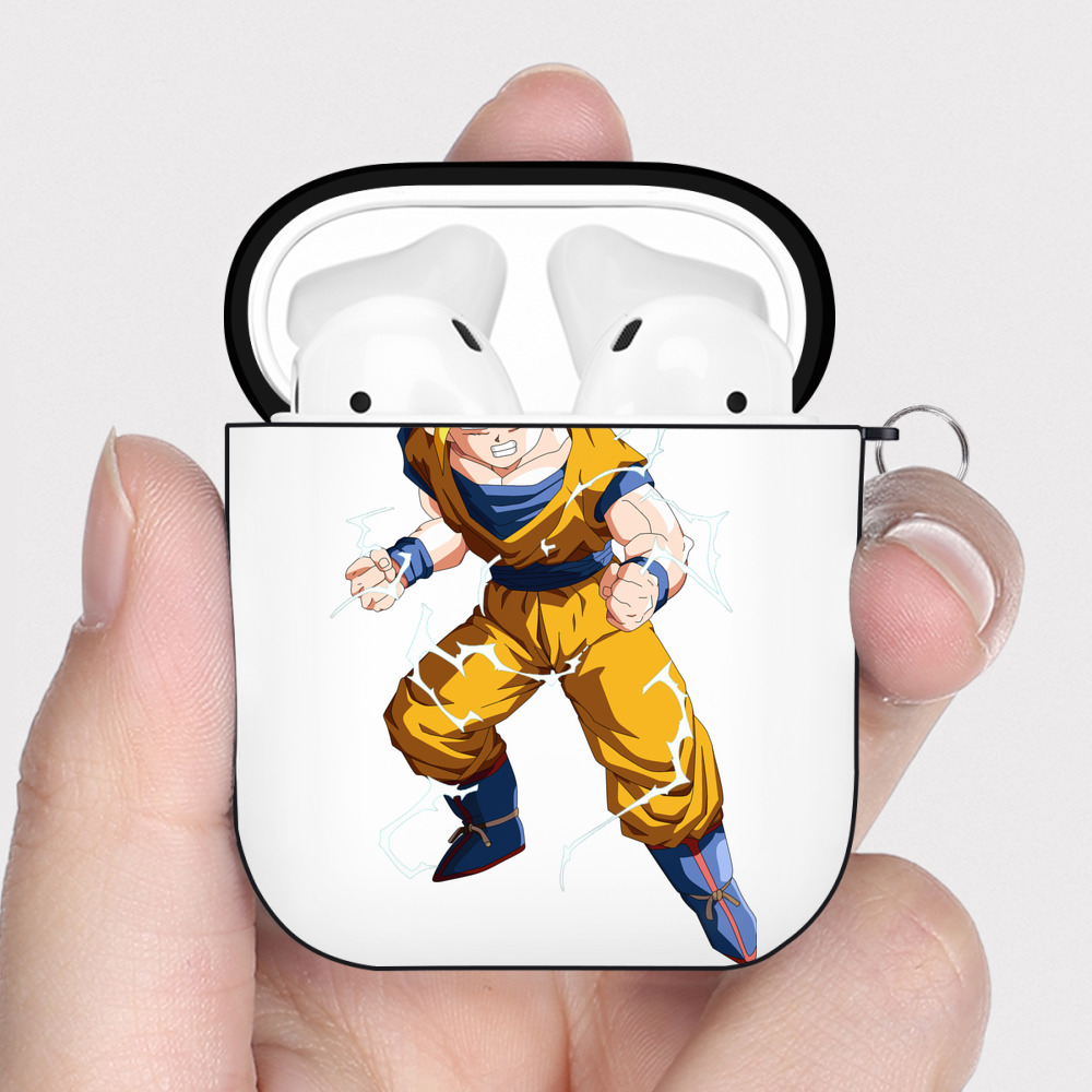 （画像用） ドラゴンボール 孫 悟飯（そんごはん）DRAGON BALL Son Gohan AirPods 第2世代保護ケース ハードシェル ブラック 耐衝撃・防指紋・カラビナ付き