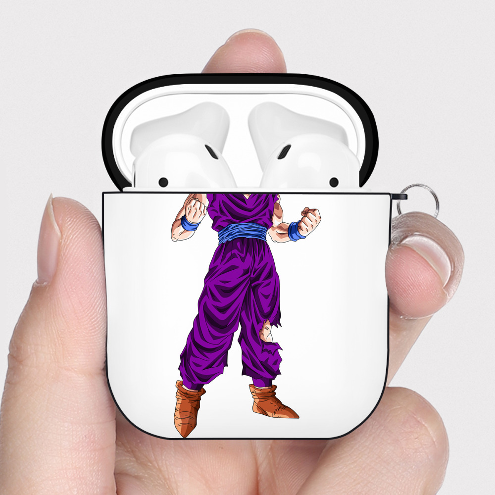 （画像用） ドラゴンボール 孫 悟飯（そんごはん）DRAGON BALL Son Gohan AirPods 第2世代保護ケース ハードシェル ブラック 耐衝撃・防指紋・カラビナ付き