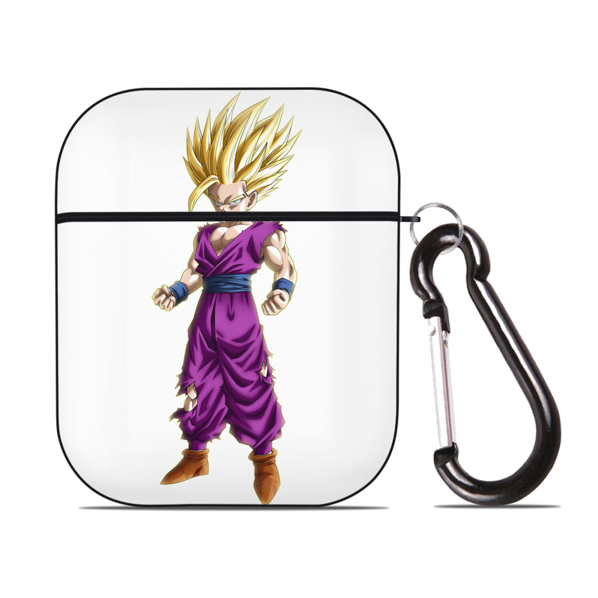 （画像用） ドラゴンボール 孫 悟飯（そんごはん）DRAGON BALL Son Gohan AirPods 第2世代保護ケース ハードシェル ブラック 耐衝撃・防指紋・カラビナ付き