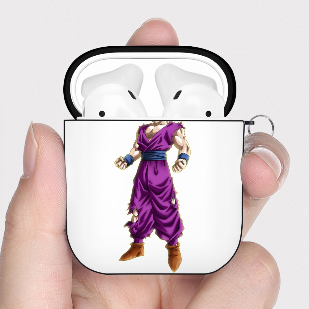 （画像用） ドラゴンボール 孫 悟飯（そんごはん）DRAGON BALL Son Gohan AirPods 第2世代保護ケース ハードシェル ブラック 耐衝撃・防指紋・カラビナ付き