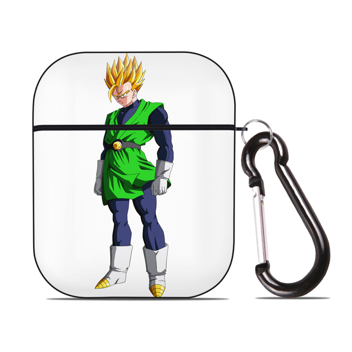 （画像用） ドラゴンボール 孫 悟飯（そんごはん）DRAGON BALL Son Gohan AirPods 第2世代保護ケース ハードシェル ブラック 耐衝撃・防指紋・カラビナ付き