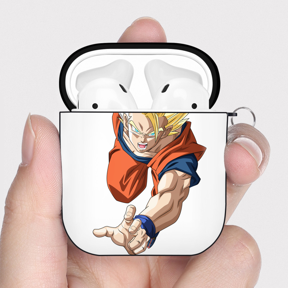 （画像用） ドラゴンボール 孫 悟飯（そんごはん）DRAGON BALL Son Gohan AirPods 第2世代保護ケース ハードシェル ブラック 耐衝撃・防指紋・カラビナ付き