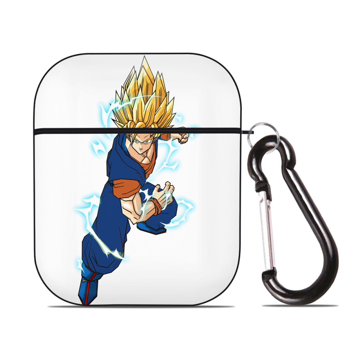 （画像用） ドラゴンボール 孫 悟飯（そんごはん）DRAGON BALL Son Gohan AirPods 第2世代保護ケース ハードシェル ブラック 耐衝撃・防指紋・カラビナ付き