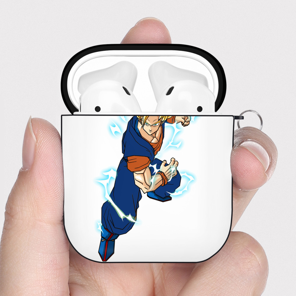 （画像用） ドラゴンボール 孫 悟飯（そんごはん）DRAGON BALL Son Gohan AirPods 第2世代保護ケース ハードシェル ブラック 耐衝撃・防指紋・カラビナ付き