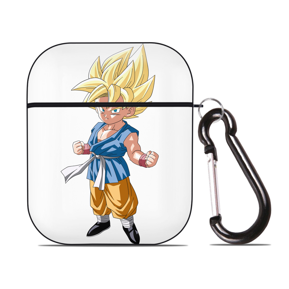 （画像用） ドラゴンボール 孫 悟飯（そんごはん）DRAGON BALL Son Gohan AirPods 第2世代保護ケース ハードシェル ブラック 耐衝撃・防指紋・カラビナ付き