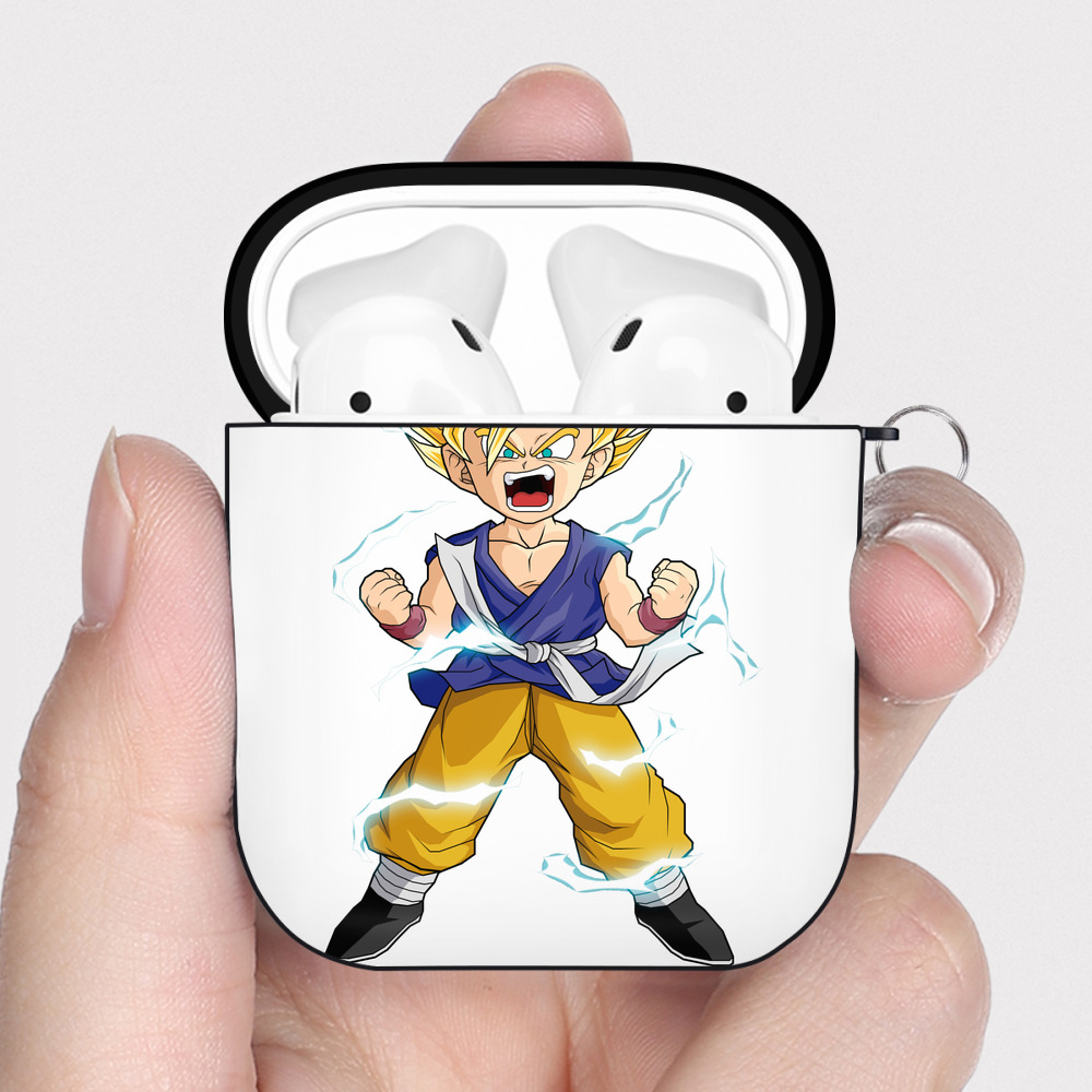 （画像用） ドラゴンボール 孫 悟飯（そんごはん）DRAGON BALL Son Gohan AirPods 第2世代保護ケース ハードシェル ブラック 耐衝撃・防指紋・カラビナ付き