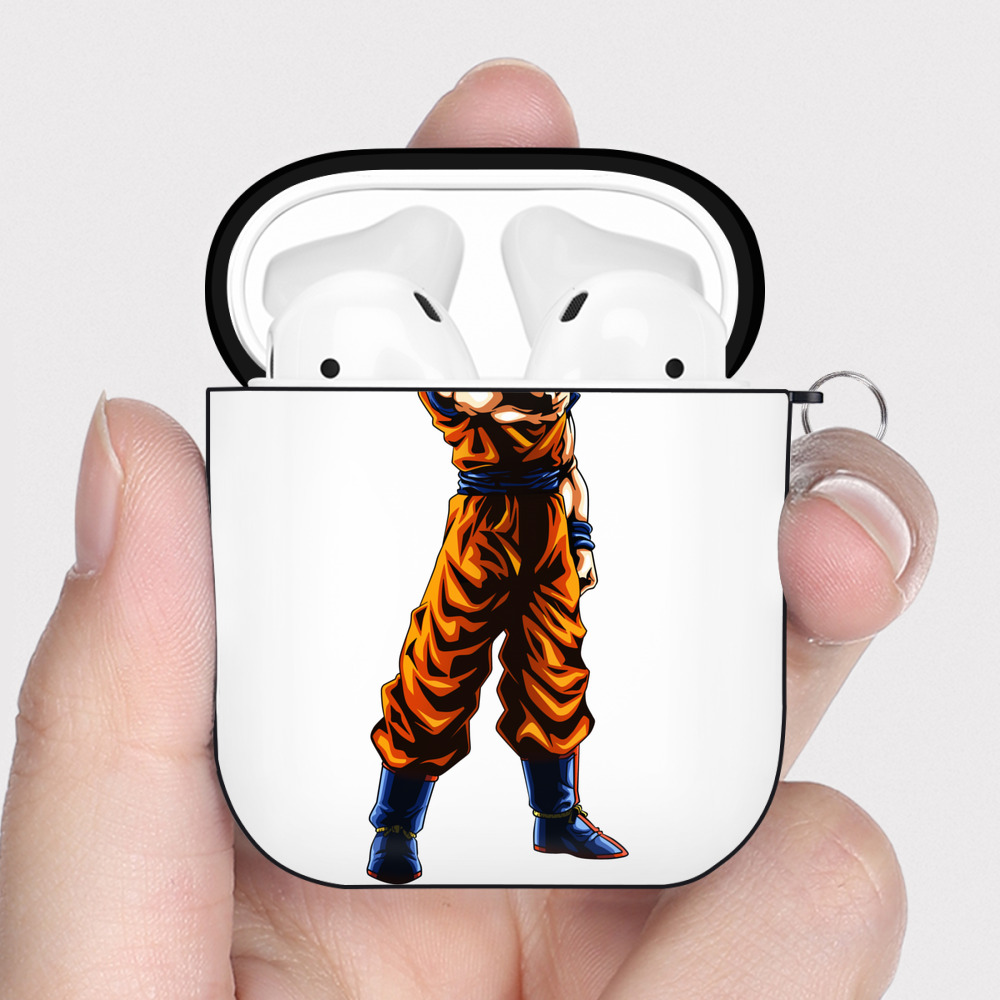 （画像用） ドラゴンボール 孫 悟飯（そんごはん）DRAGON BALL Son Gohan AirPods 第2世代保護ケース ハードシェル ブラック 耐衝撃・防指紋・カラビナ付き