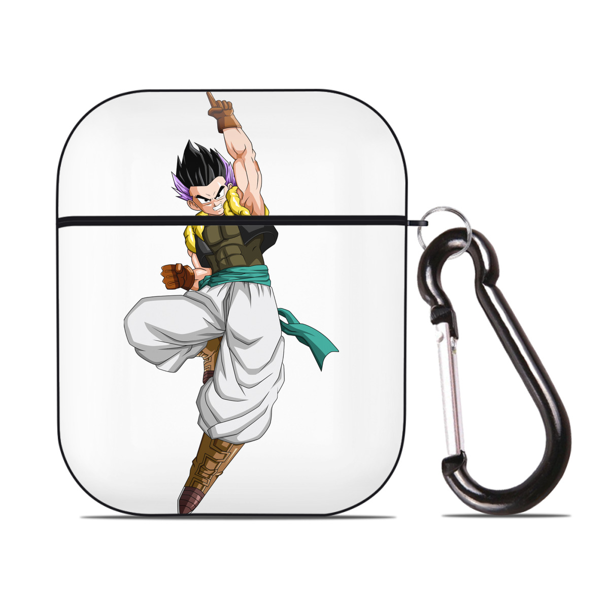 （画像用） ドラゴンボール 孫 悟飯（そんごはん）DRAGON BALL Son Gohan AirPods 第2世代保護ケース ハードシェル ブラック 耐衝撃・防指紋・カラビナ付き