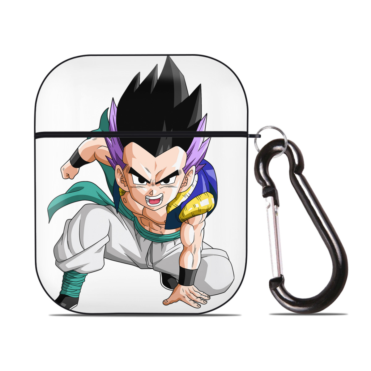 （画像用） ドラゴンボール 孫 悟飯（そんごはん）DRAGON BALL Son Gohan AirPods 第2世代保護ケース ハードシェル ブラック 耐衝撃・防指紋・カラビナ付き