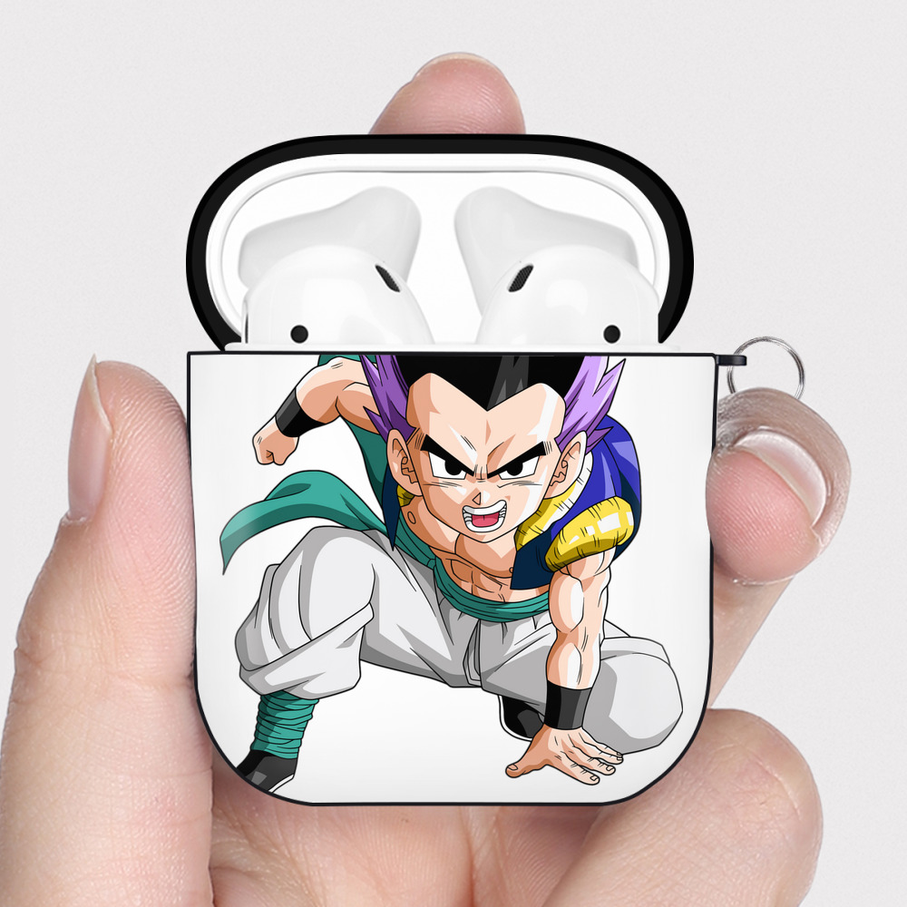 （画像用） ドラゴンボール 孫 悟飯（そんごはん）DRAGON BALL Son Gohan AirPods 第2世代保護ケース ハードシェル ブラック 耐衝撃・防指紋・カラビナ付き