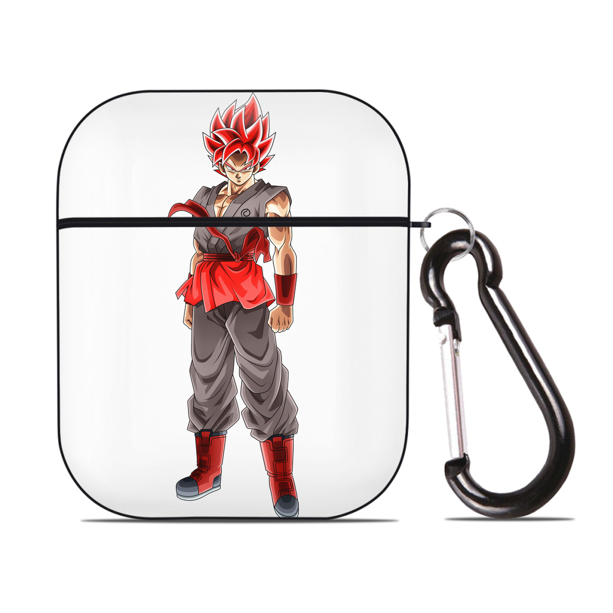 （画像用） ドラゴンボール 孫 悟飯（そんごはん）DRAGON BALL Son Gohan AirPods 第2世代保護ケース ハードシェル ブラック 耐衝撃・防指紋・カラビナ付き
