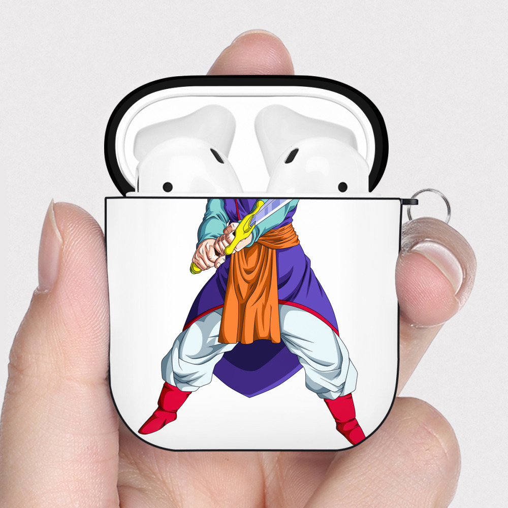 （画像用） ドラゴンボール 孫 悟飯（そんごはん）DRAGON BALL Son Gohan AirPods 第2世代保護ケース ハードシェル ブラック 耐衝撃・防指紋・カラビナ付き