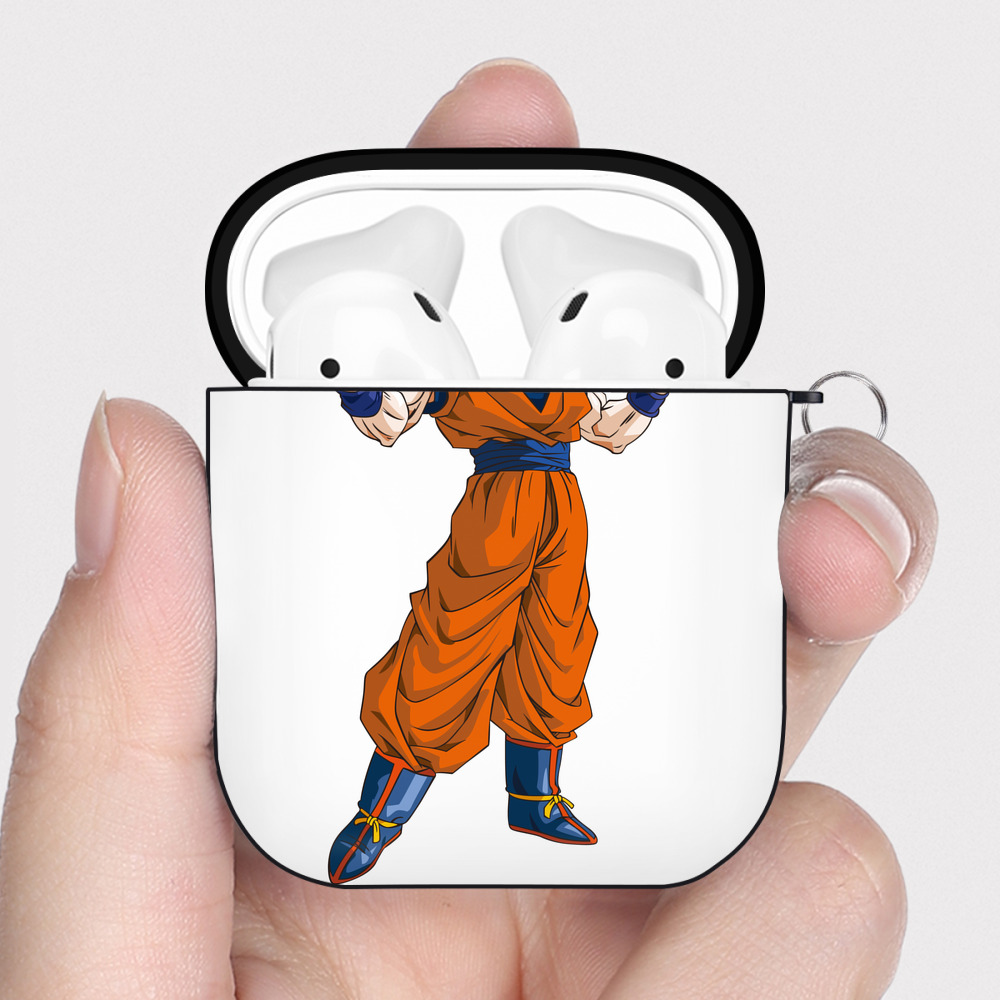 （画像用） ドラゴンボール 孫 悟飯（そんごはん）DRAGON BALL Son Gohan AirPods 第2世代保護ケース ハードシェル ブラック 耐衝撃・防指紋・カラビナ付き